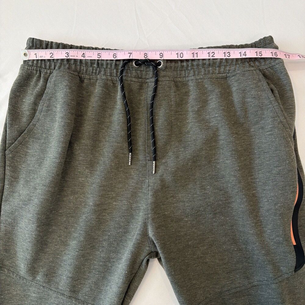 Burnside Men's Sz L Performance Jogger Pants Olive Green Army Zip Pocket BG8531 - Picture 12 of 16